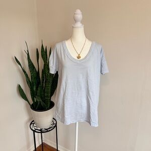 Aerie | Oversized Sky Blue V-Neck Tee